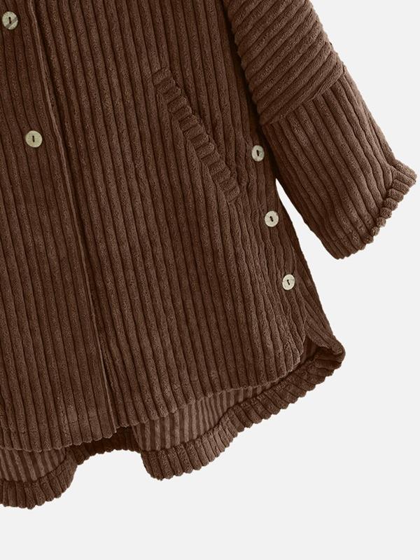 Plus size hooded cardigan with asymmetric hem