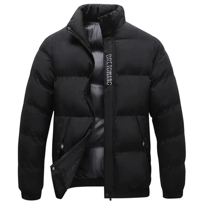 Men's winter jacket with modern design and elegant collar