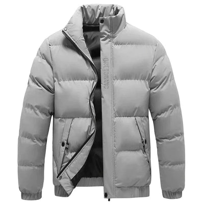 Men's winter jacket with modern design and elegant collar