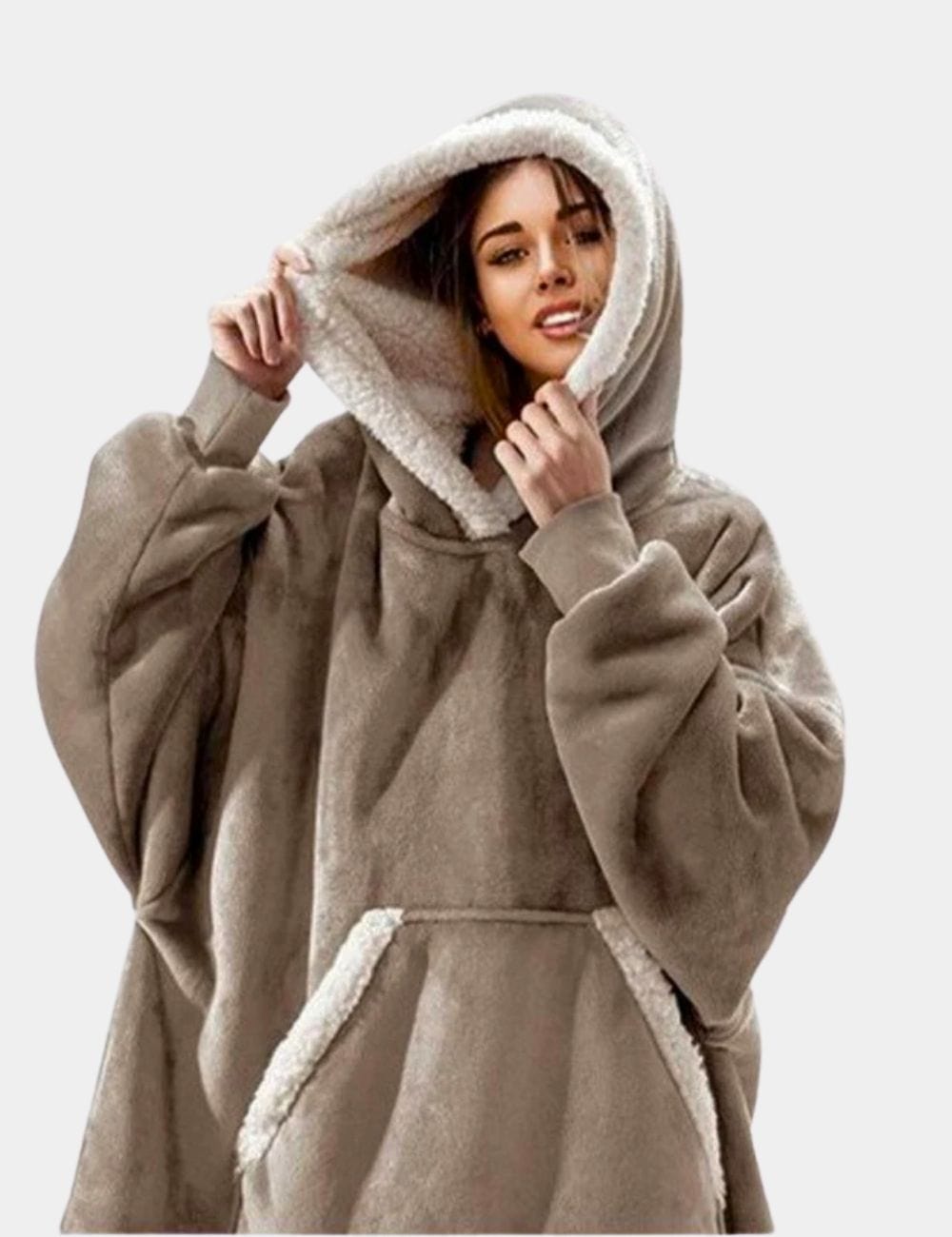 Long hoodie with front pocket for a comfortable and modern style