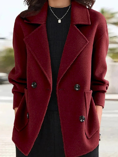 Fashionable casual coat with a laconic collar