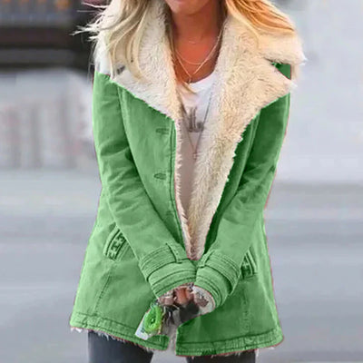 Luciana - Cozy coat with trim and lining