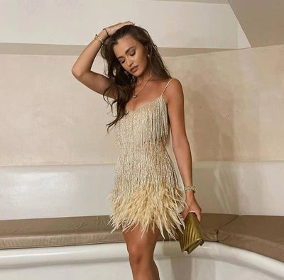 Elegant strapless cocktail mini dress