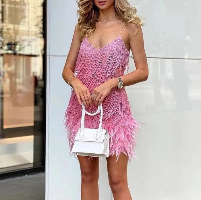 Elegant strapless cocktail mini dress