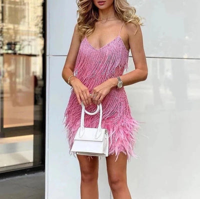 Elegant strapless cocktail mini dress
