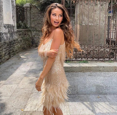 Elegant strapless cocktail mini dress