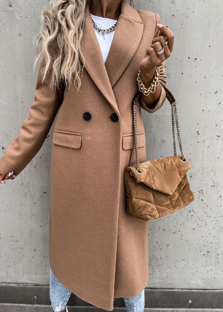 Long winter coat for women with a classic and elegant design