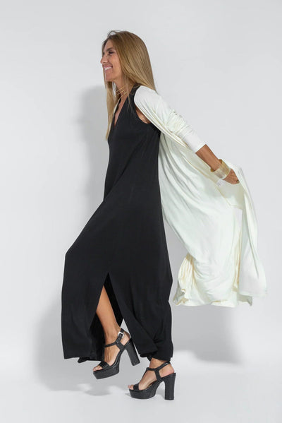 Elegant vest and long dress set for a sophisticated look