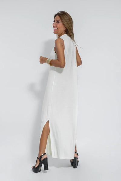 Elegant vest and long dress set for a sophisticated look