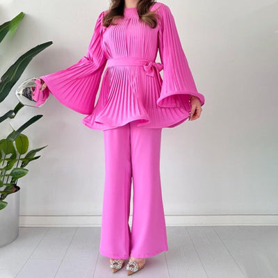 Dora - Elegant Two-Piece Suit with Bell Sleeves