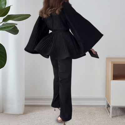 Dora - Elegant Two-Piece Suit with Bell Sleeves