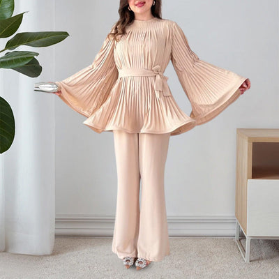 Dora - Elegant Two-Piece Suit with Bell Sleeves