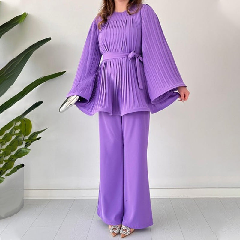 Dora - Elegant Two-Piece Suit with Bell Sleeves