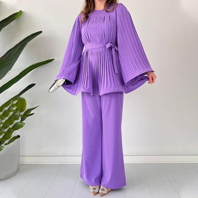 Dora - Elegant Two-Piece Suit with Bell Sleeves