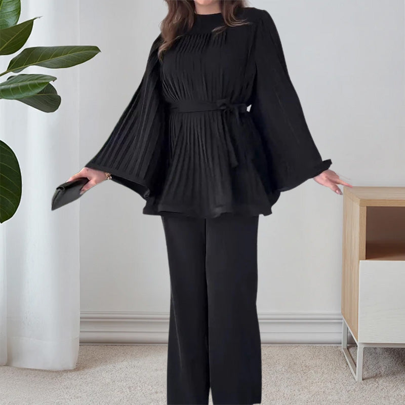 Dora - Elegant Two-Piece Suit with Bell Sleeves