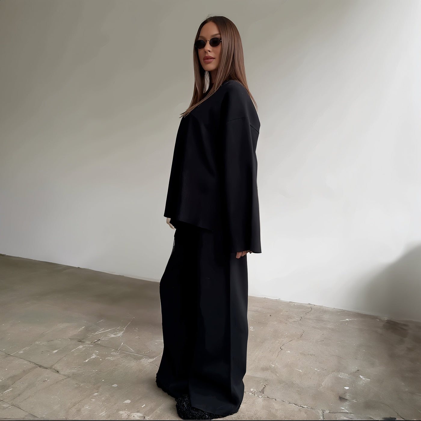 Oversized Sweater and Wide Leg Pants Set for an Elegant Look