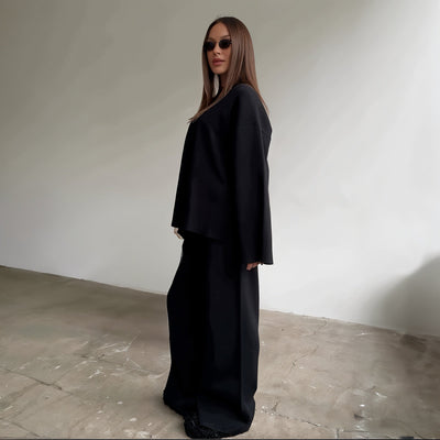 Oversized Sweater and Wide Leg Pants Set for an Elegant Look