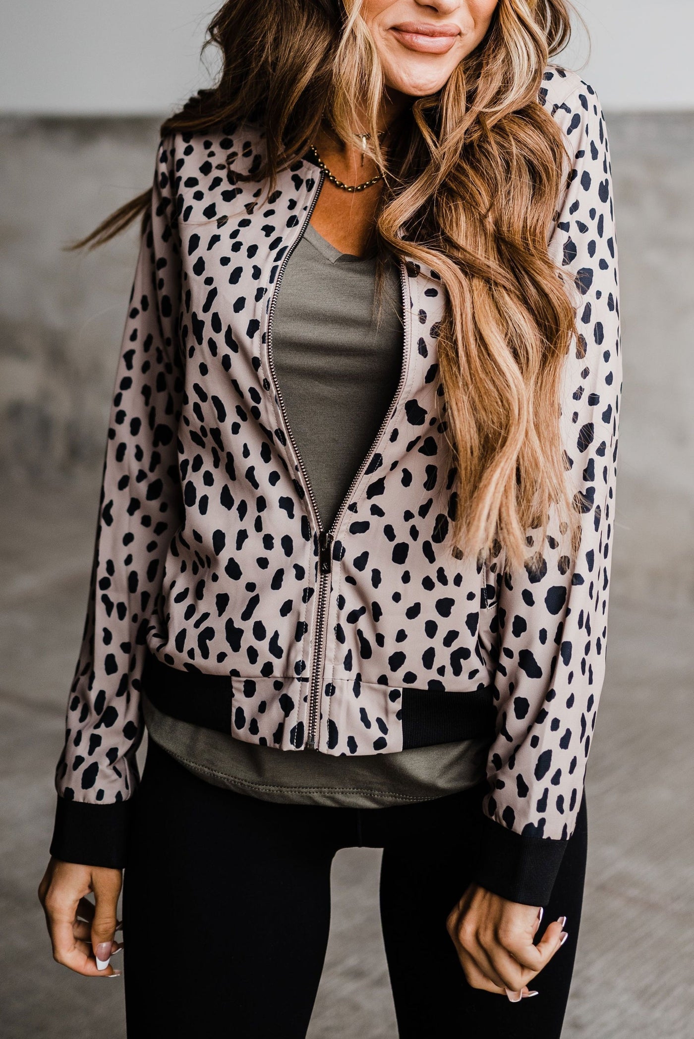 Dusty jaguar print bomber jacket for modern fashion lovers