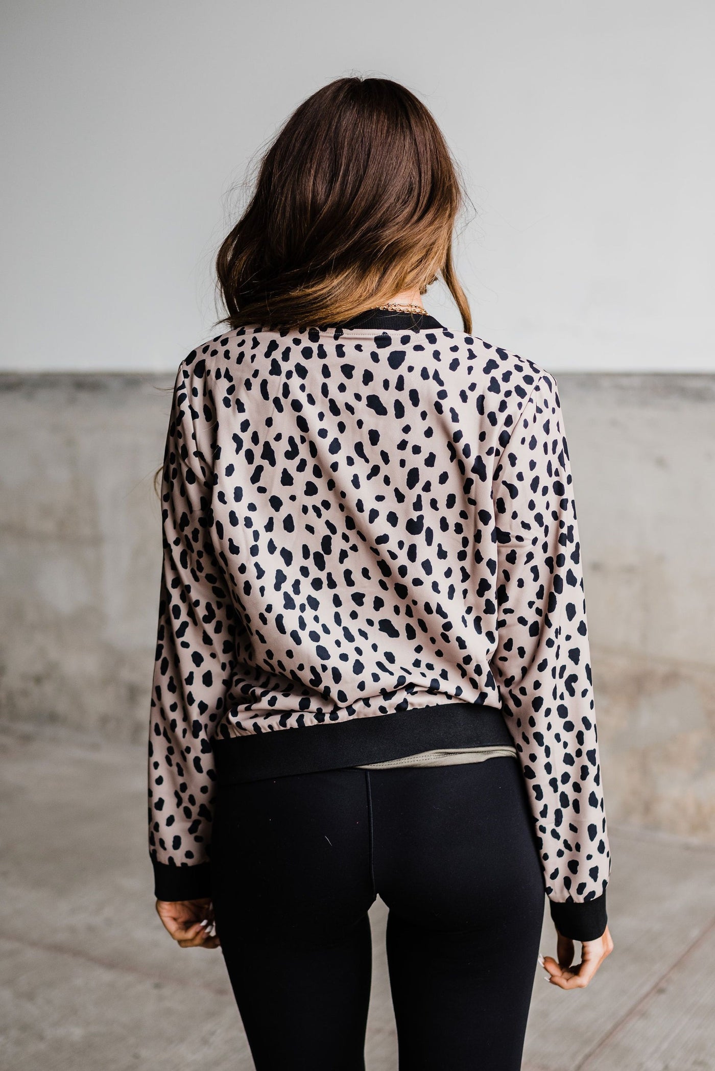 Dusty jaguar print bomber jacket for modern fashion lovers