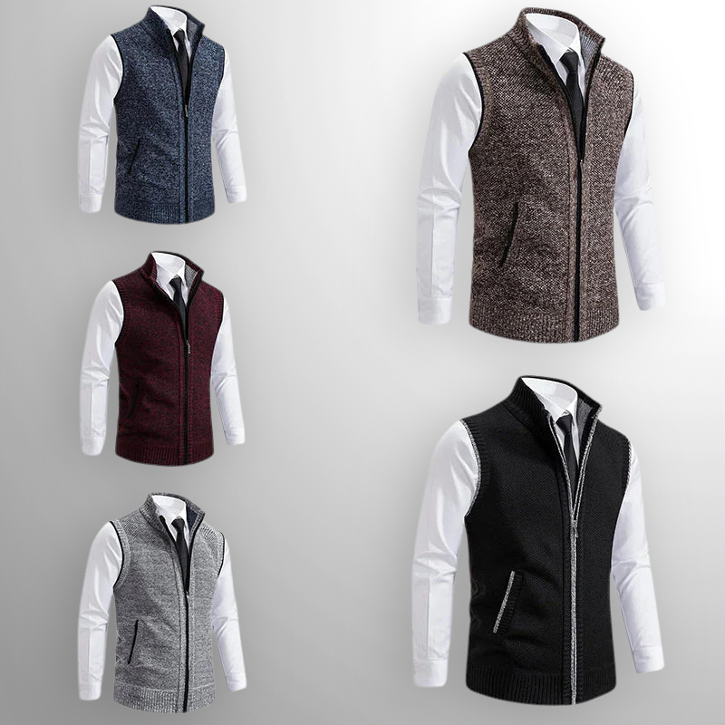 Men's Sleeveless Full Zip Mira Style Vest