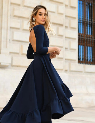 Sophisticated Parisian-style dress with elegant cut