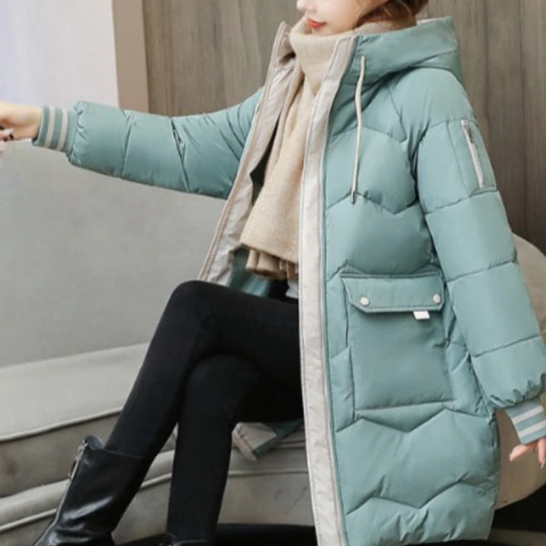 Warm winter coat for women with elegant design