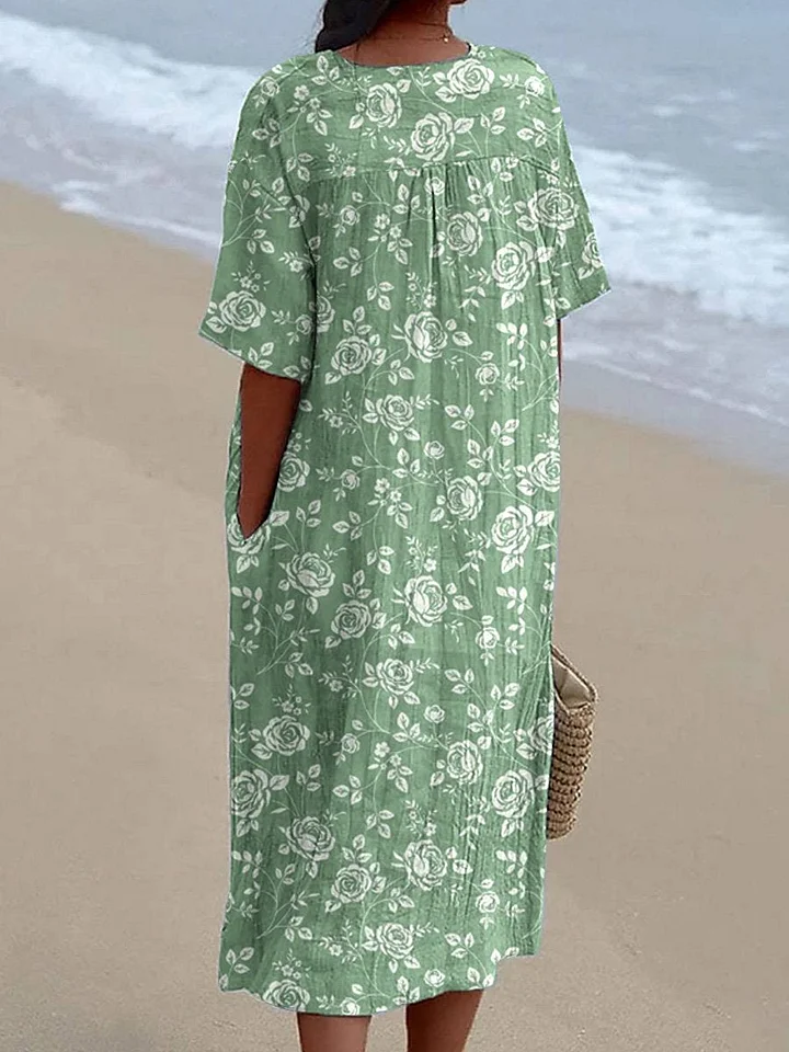 Noelia - Floral print beach dress