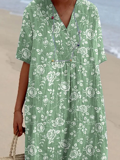 Noelia - Floral print beach dress