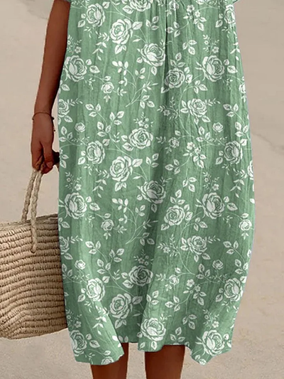 Noelia - Floral print beach dress