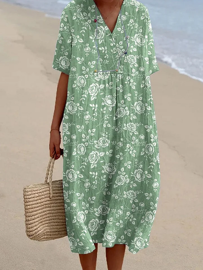 Noelia - Floral print beach dress