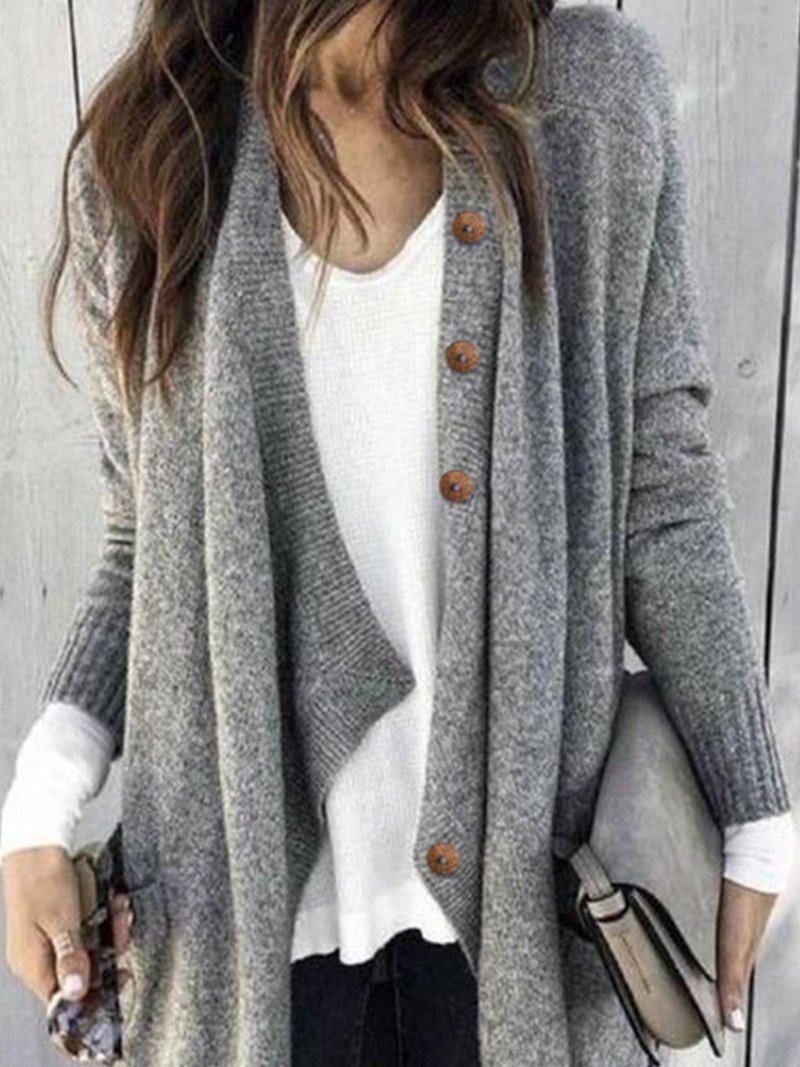 Elegant Long Sleeve Button Down Cardigan for Women