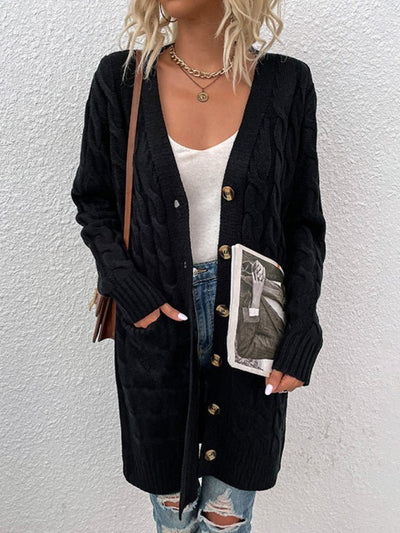 Women's Ribbed Knit Cropped Cardigan with Tie - Ideal Layering Piece