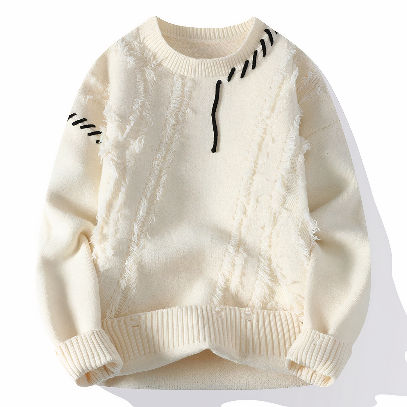Wide sweater with a modern design, perfect for a current style